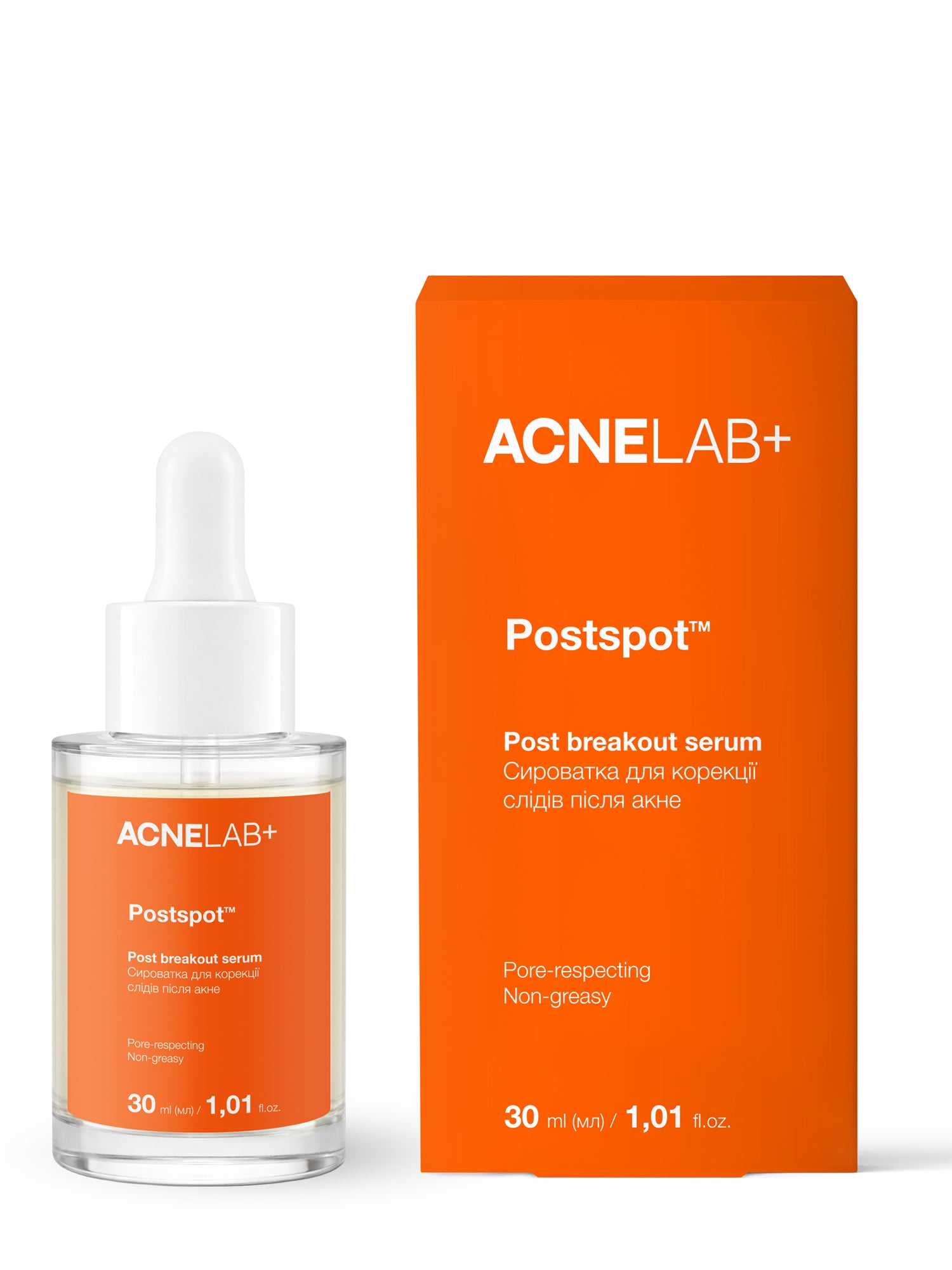 Сироватка для корекціїї слідів після акне Postspot Post breakout serum ACNELAB+