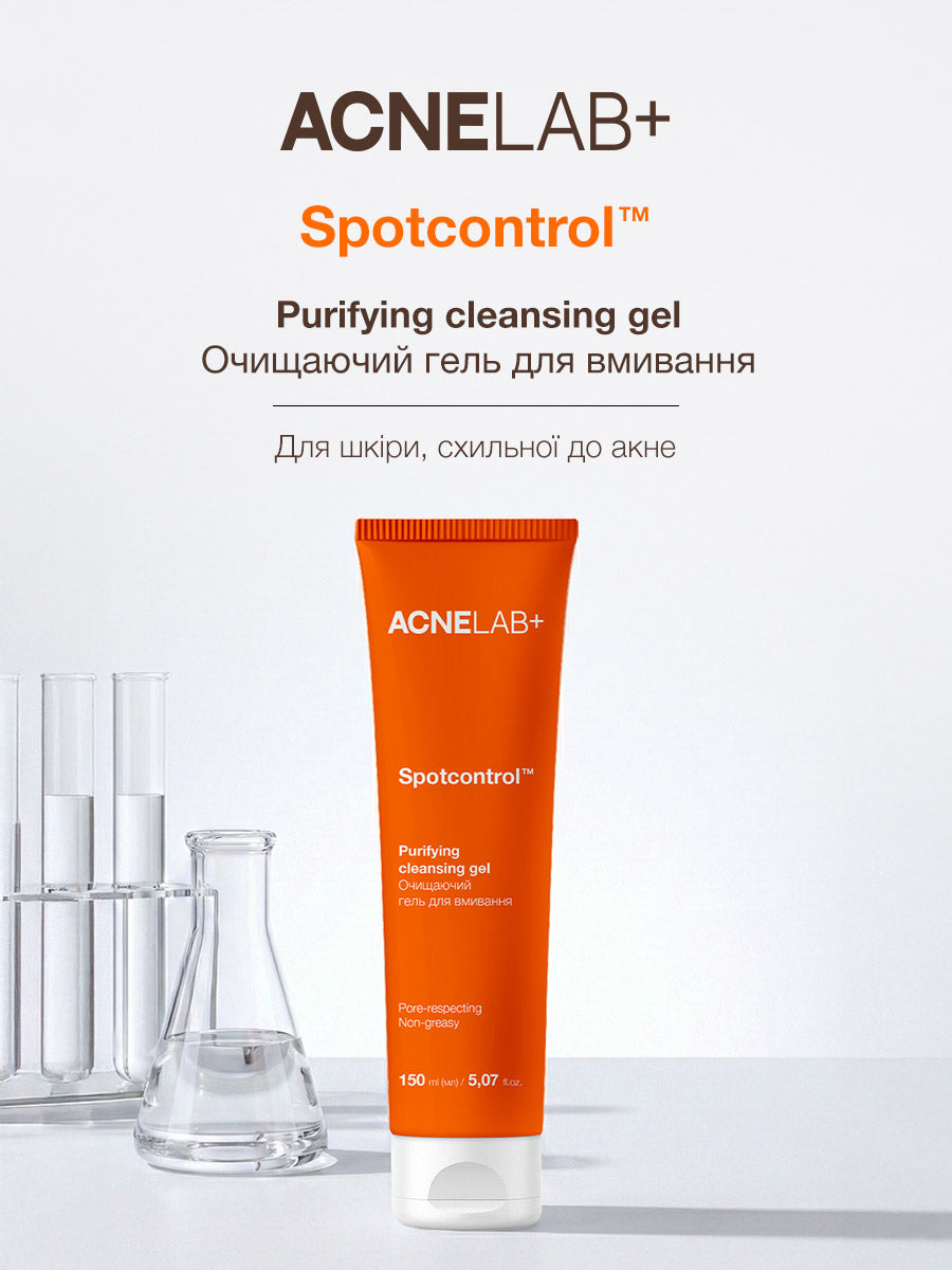 Oчищаючий гель для вмивання Spotcontrol Purifying cleansing gel ACNELAB+
