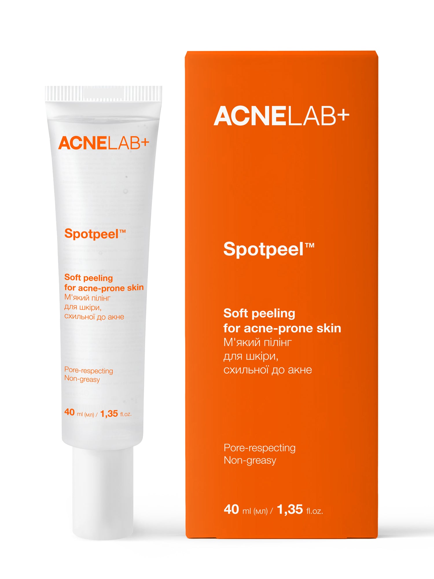 М'який пілінг для шкіри схильної до акне Spotpeel Soft peeling for acne-prone skin ACNELAB+